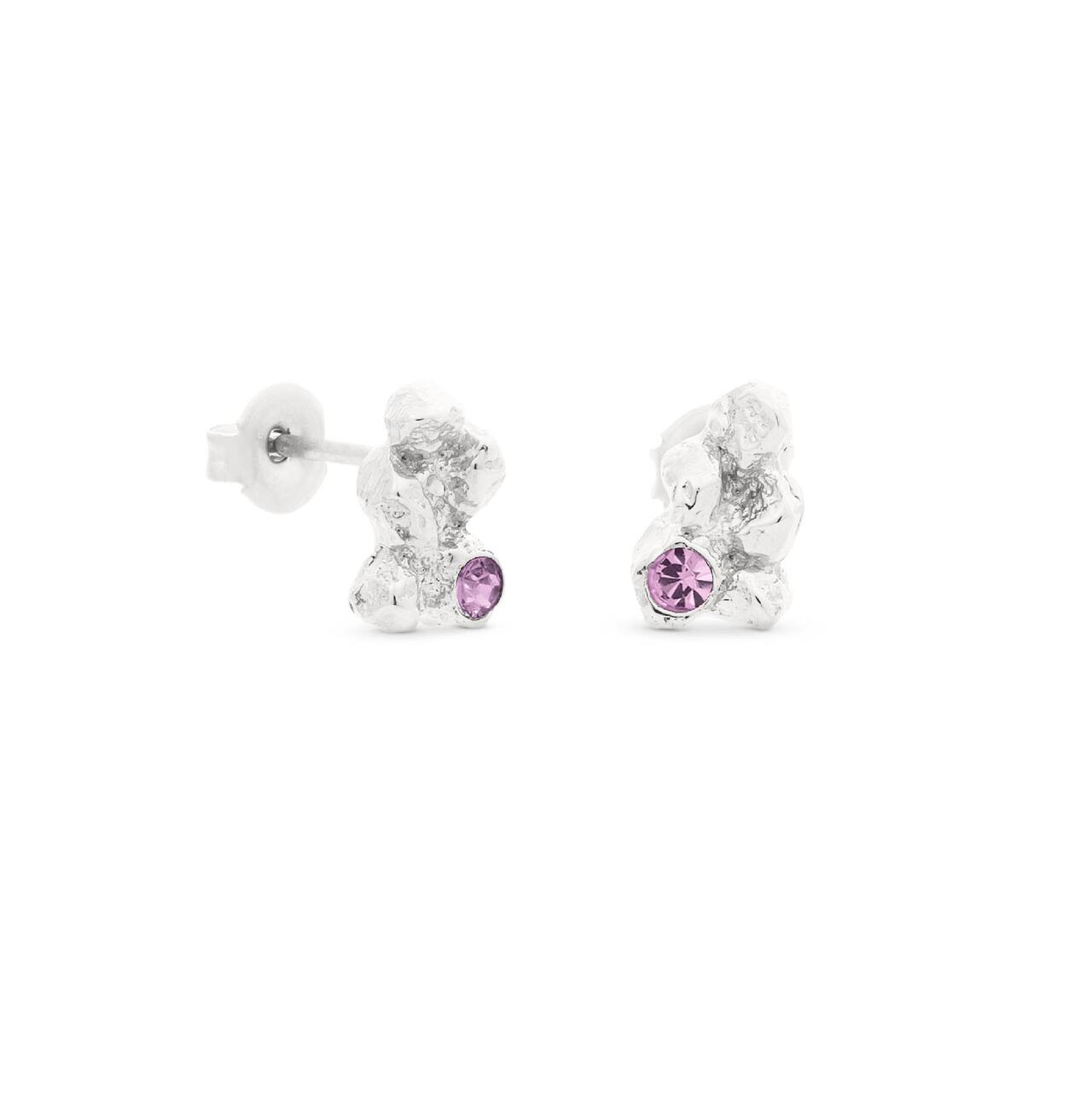 Pendientes de plata con cristal 